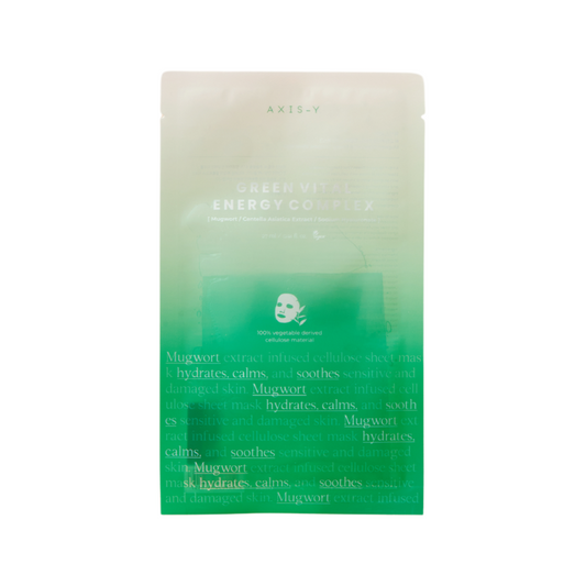 Axis-y Mugwort Green Vital Energy Complex Sheet Mask 27ml